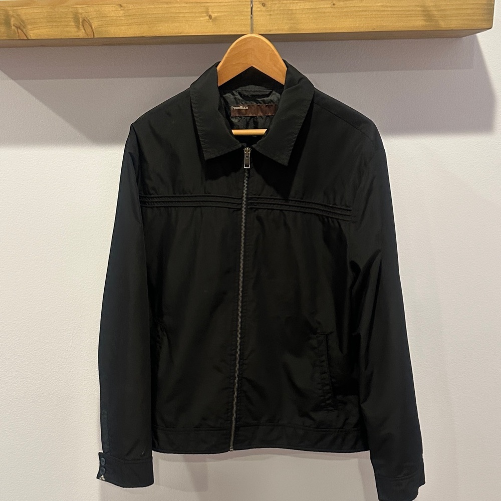 Perry Ellis Black Zip-Up Jacket